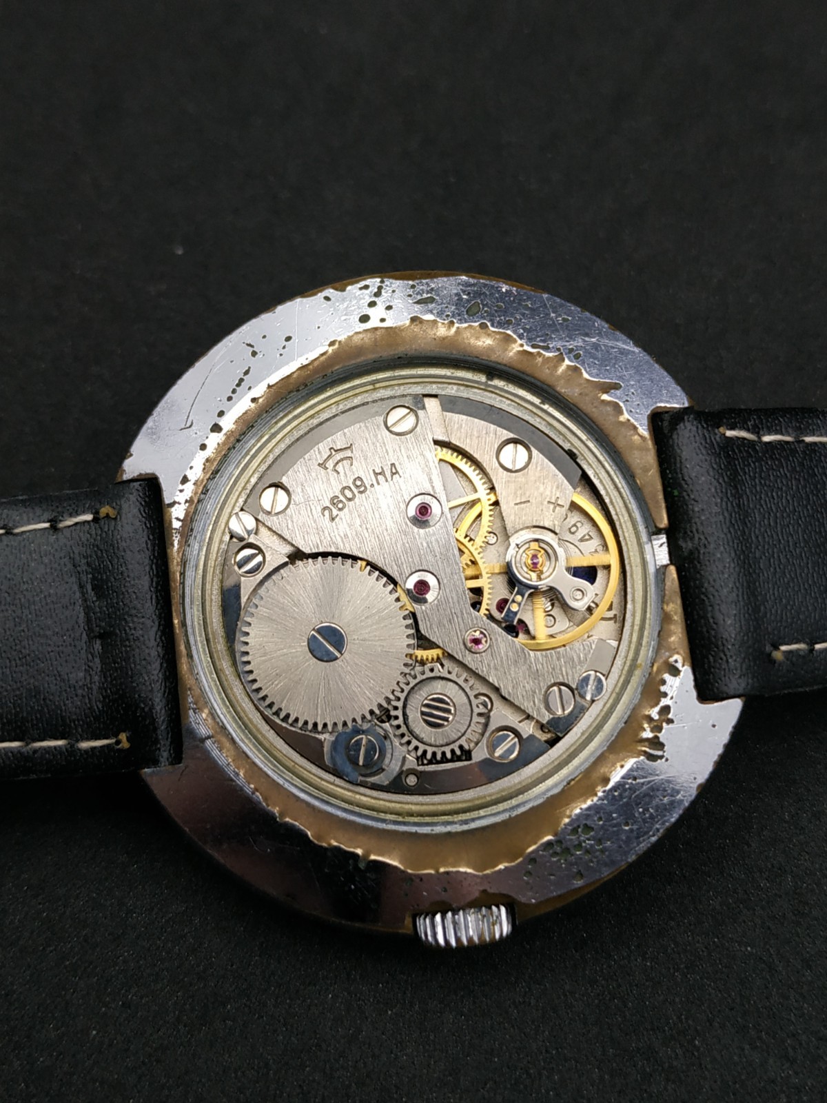 Men’s Dress Vintage USSR Watch Raketa UFO Mechanical 2609.HA Retro Soviet ☭