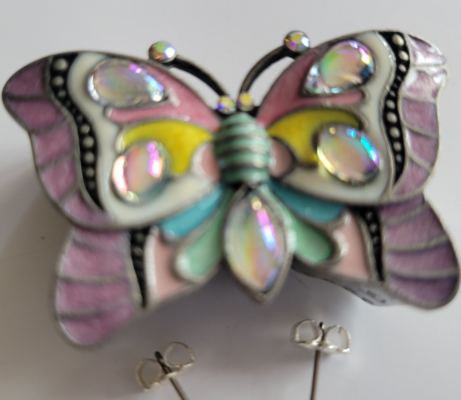 Avon 2007 Stud Earrings In Butterfly Box #F3171231 Original Box