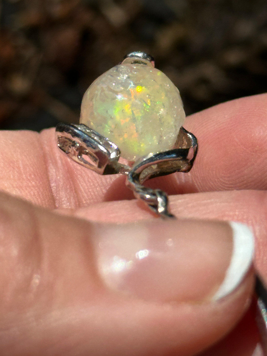 Vintage HUGE Seven Carat Opal Cuff Bracelet