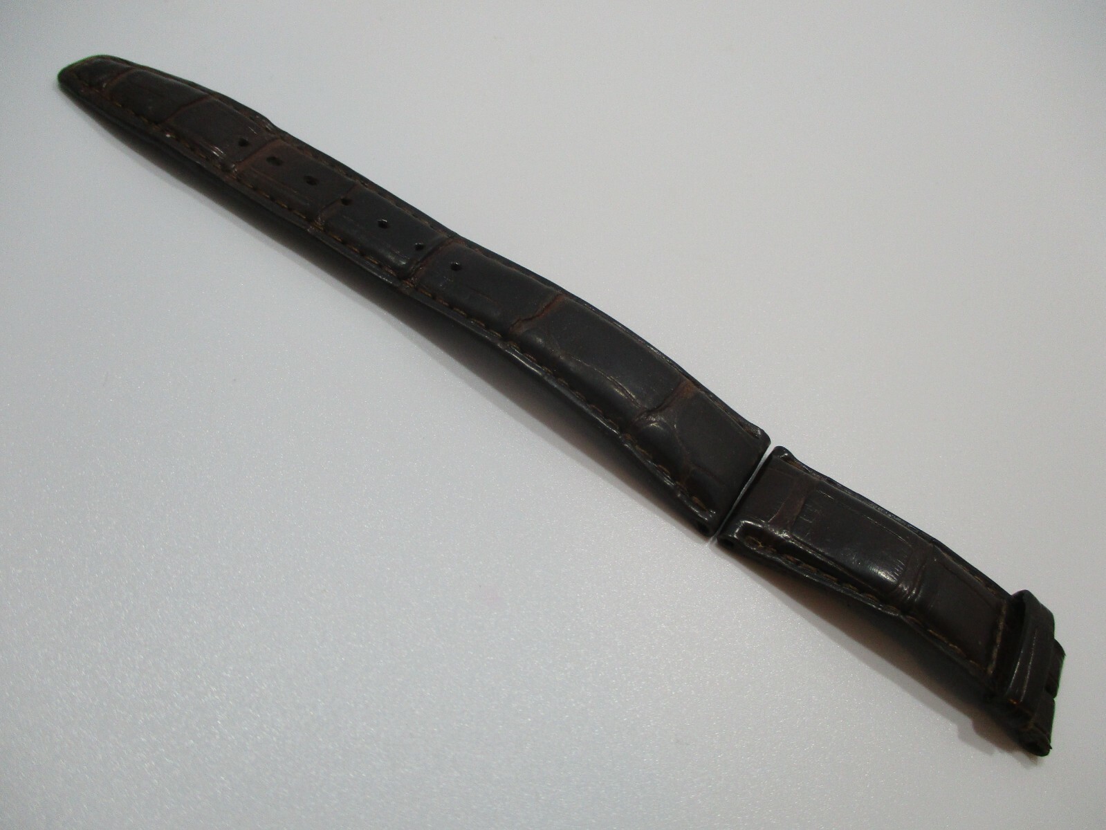 IWC Watch 22mm x 18mm Brown Reptilian Watch Strap Band Pair A24704 135+55mm Long
