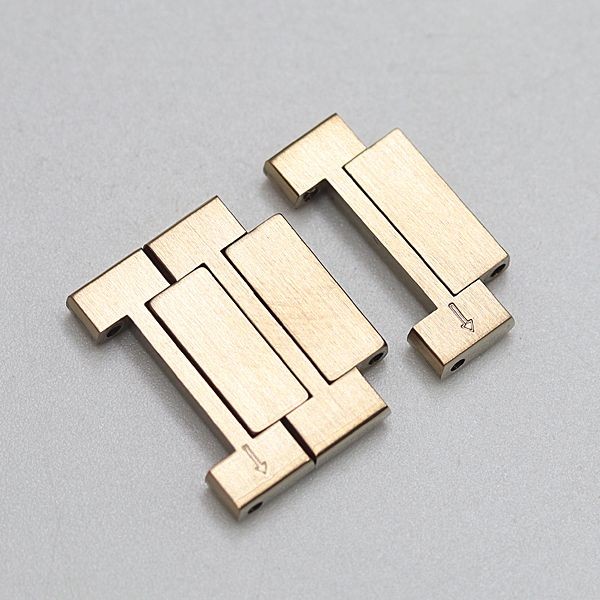 SEIKO Genuine 3 Link DOLCE 8N41-5140 Men’s Watch Bracelet Parts Gold Color 15mm