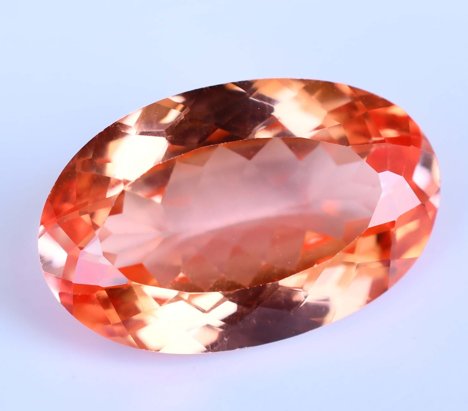 Natural Padparadscha Sapphire 29.50 Ct Oval Certified Flawless Loose Gemstone
