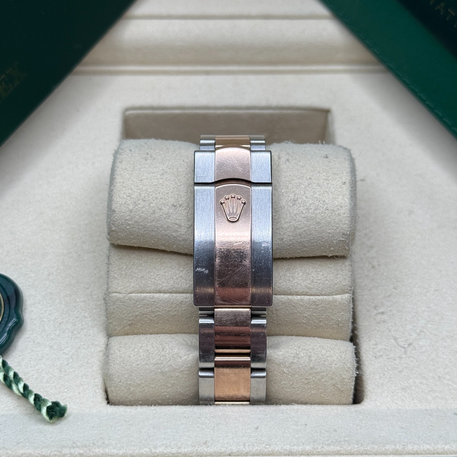 Rolex Datejust 31 Chocolate Roman Diamond Two Tone Rose Diamond Bezel Oyster