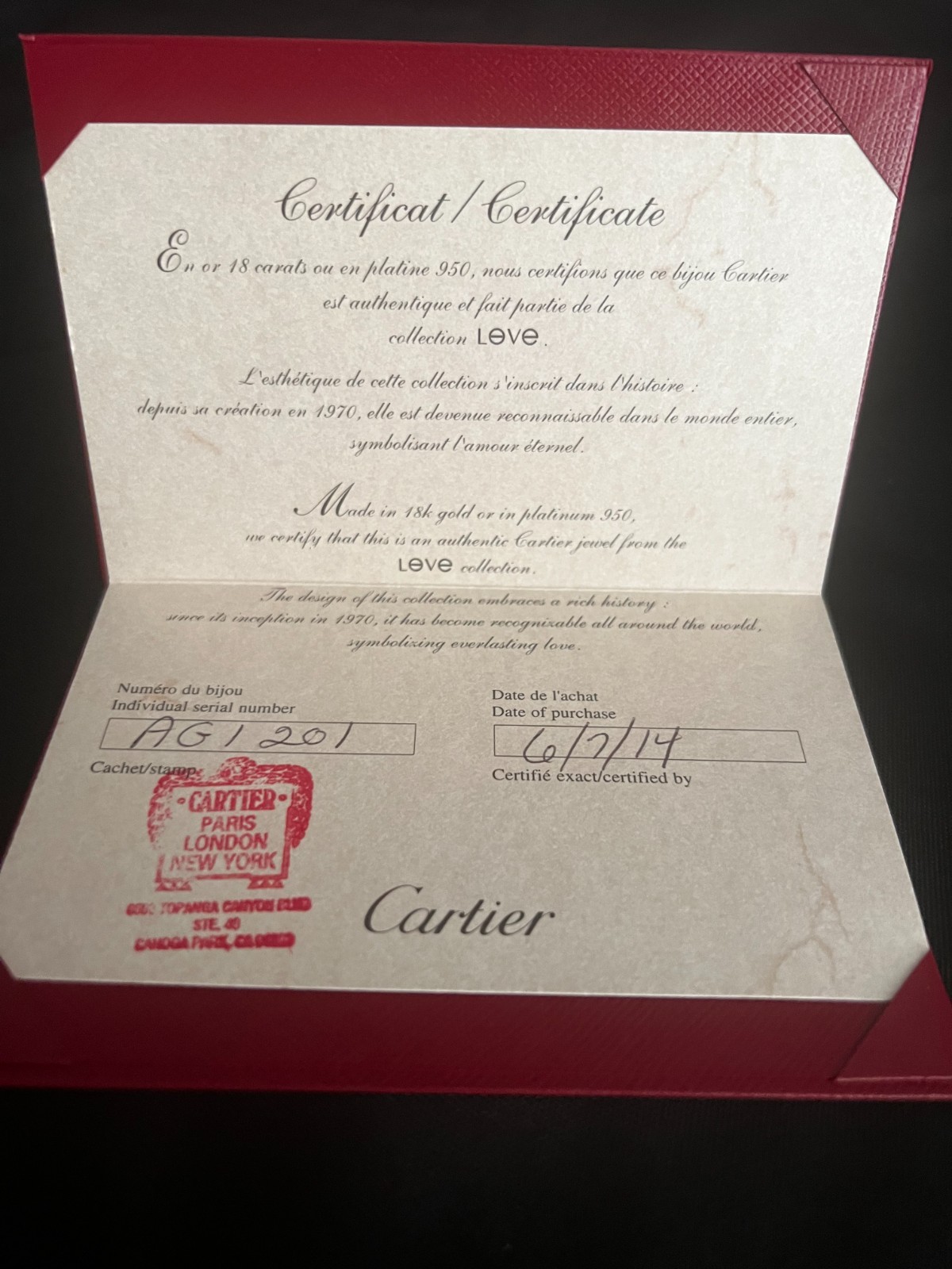 Cartier Love Round 18k Rose and White Gold 5.5 mm Band