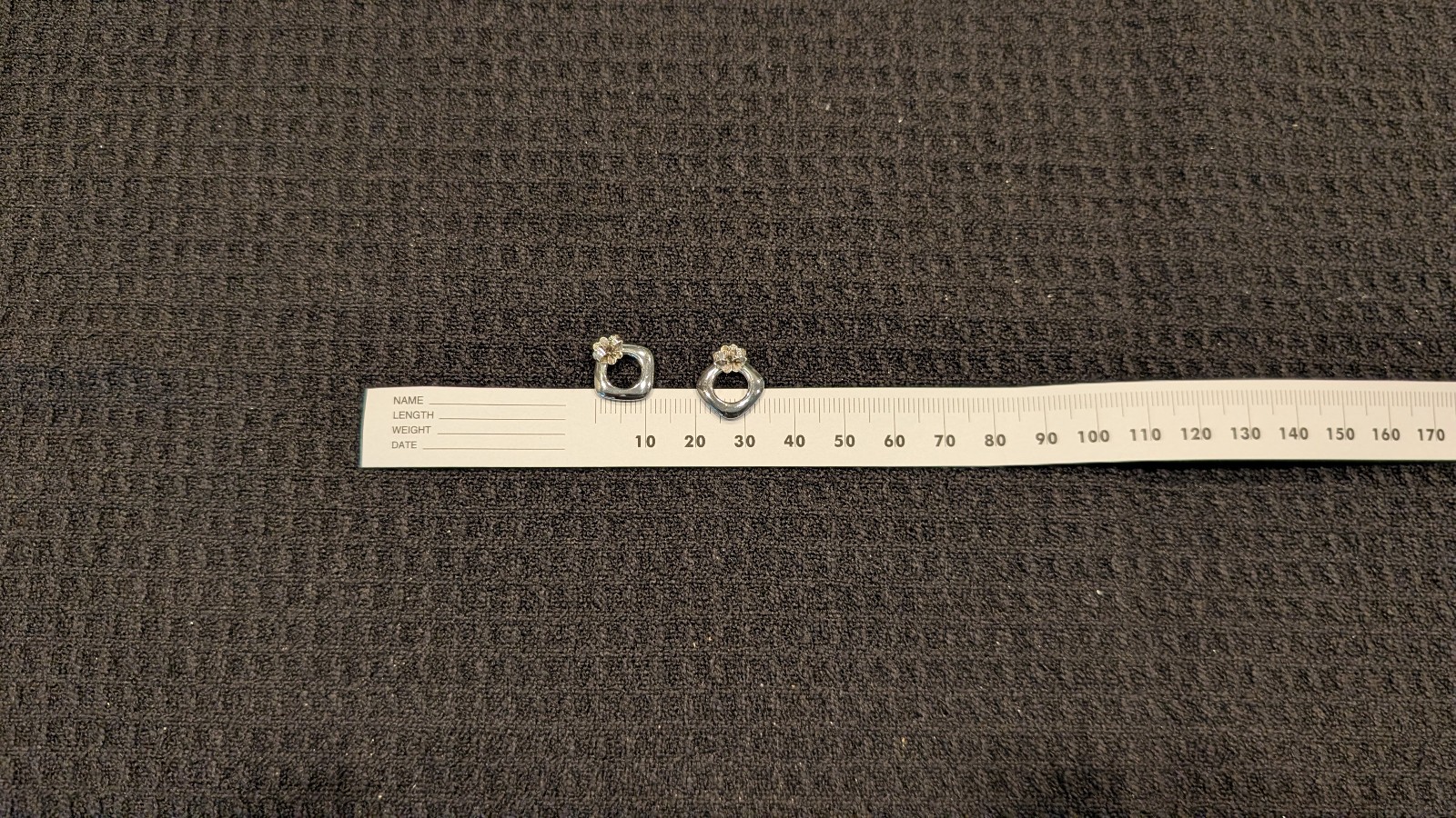 Tiffany & Co. Sterling Round Open Square Stud Earrings
