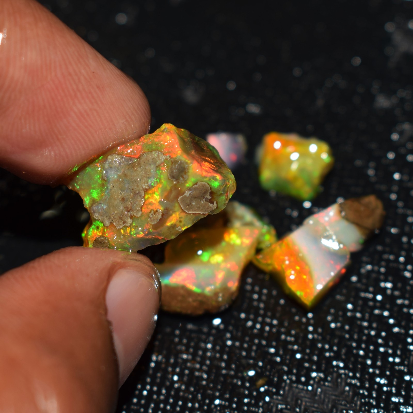 17.0 CT Ethiopian Natural Fire Opal Rough Certified Untreated Gemstone