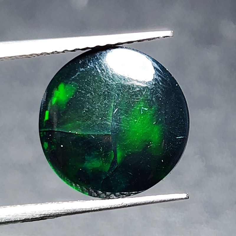Natural Ethiopian Welo Honeycomb Black Opal Round AAA Fire Loose Gemstone 4.85Ct