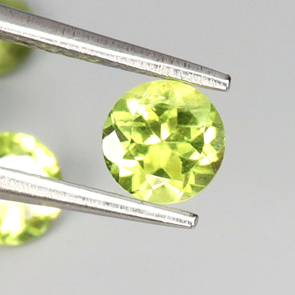 Round Cut Natural Unheated Top Rich Green Peridot 10pcs 5.25ct 5mm Lot Gemstone