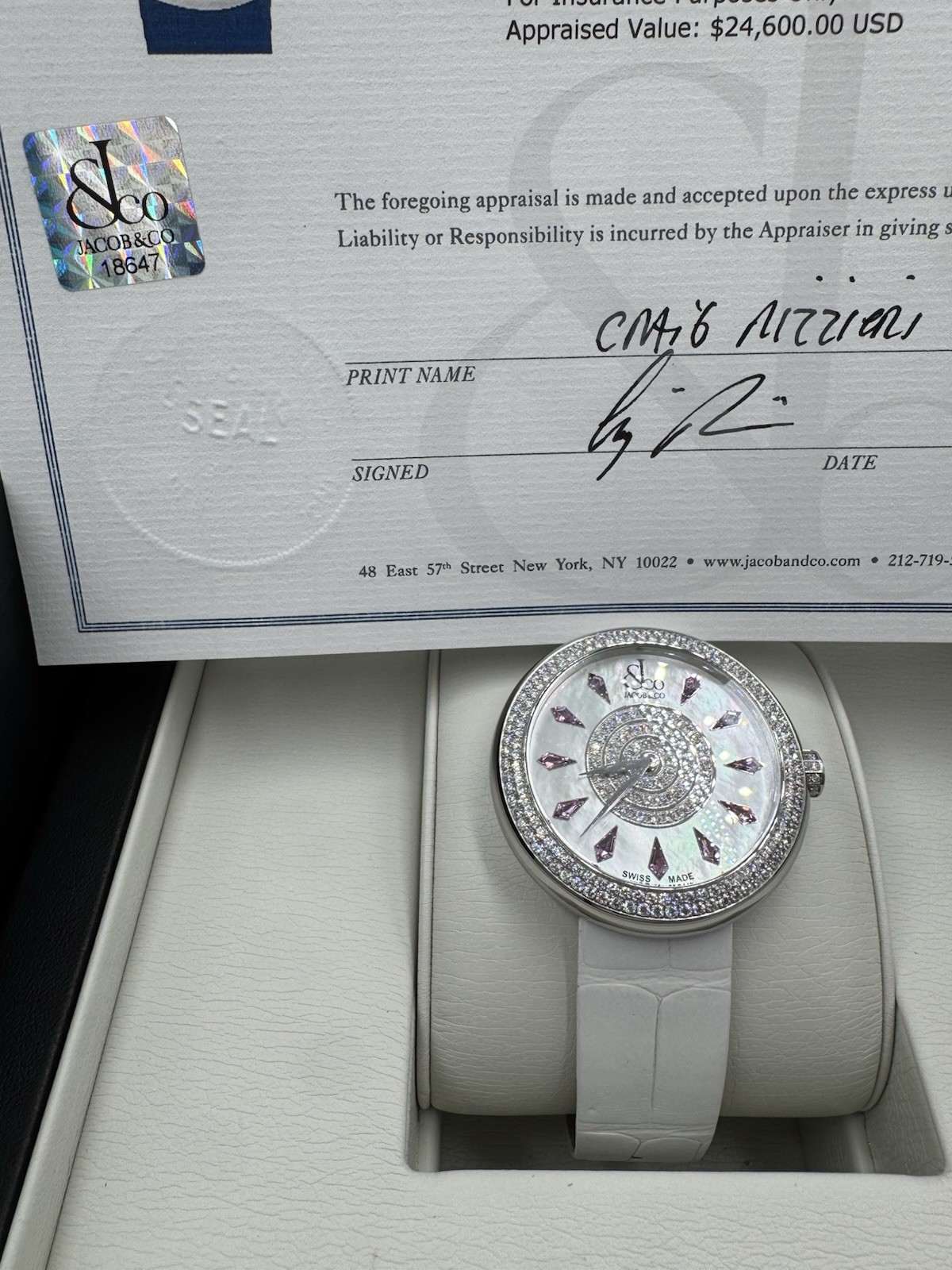 Jacob & Co. Brilliant Saphire 44mm Double Diamond Bezel Watch Box only 999 made