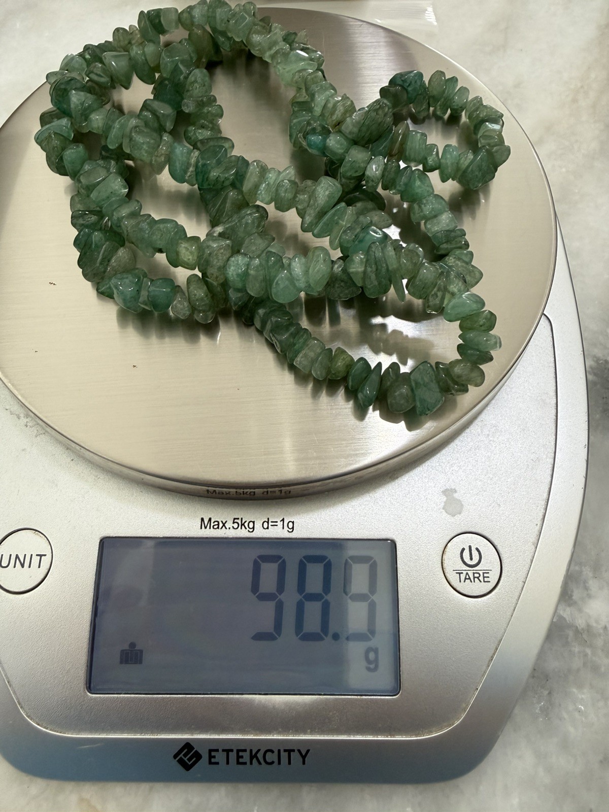 Vintage Green Quartz Crystal Chip Aventurine Strung Necklace 34 Inch 99 Gram D6