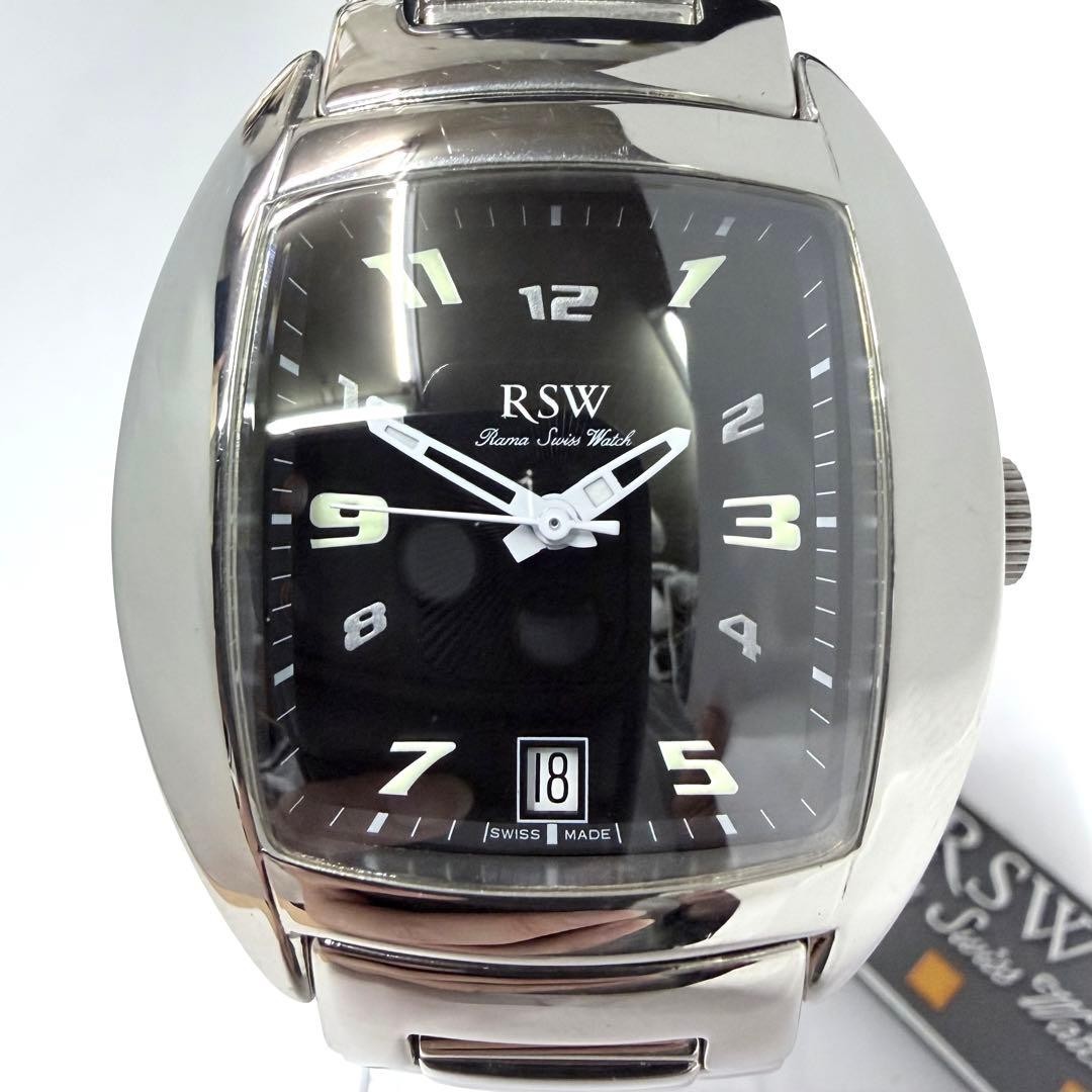 RSW Rama Sumo Automatic Watch Black Silver Steel From Japan