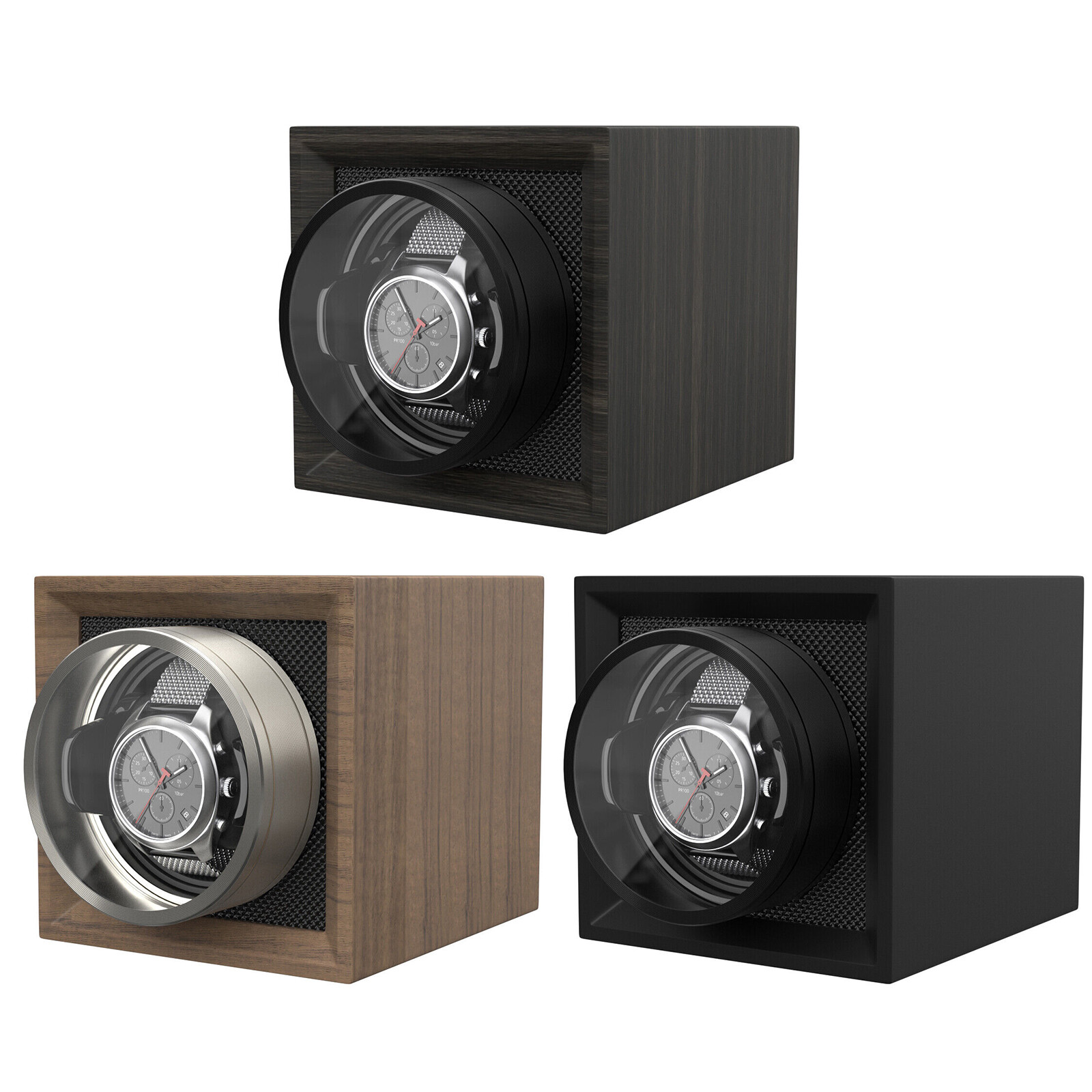Automatic LED Watch Winder Single 4+4/6+6/8+4/12+6 LED Display Storage Watch Box