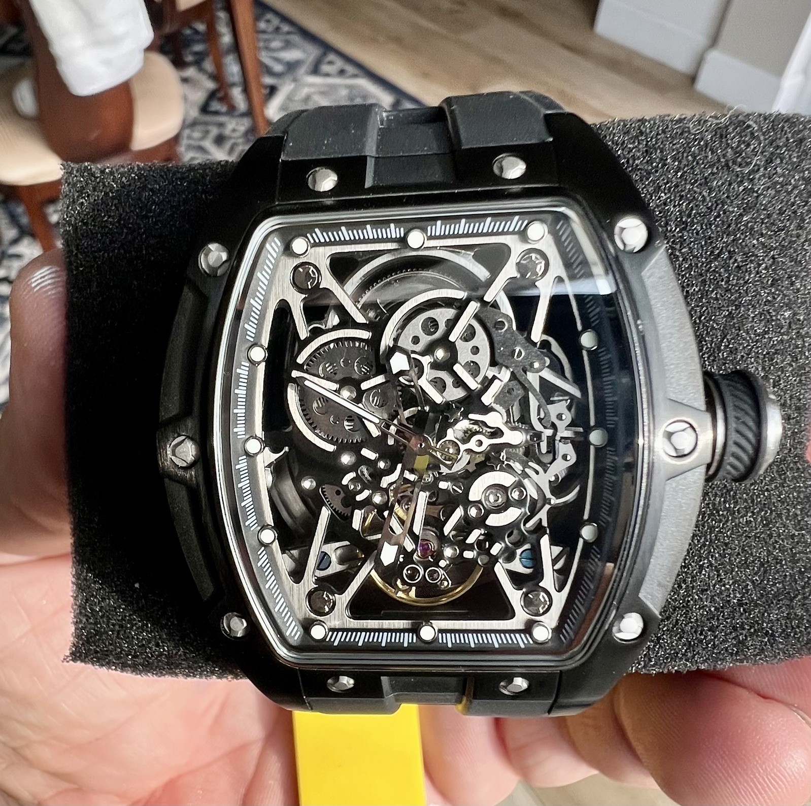 Invicta 49018 S1 Rally Automatic Skeleton Dial Men’s Watch 44mm All Black