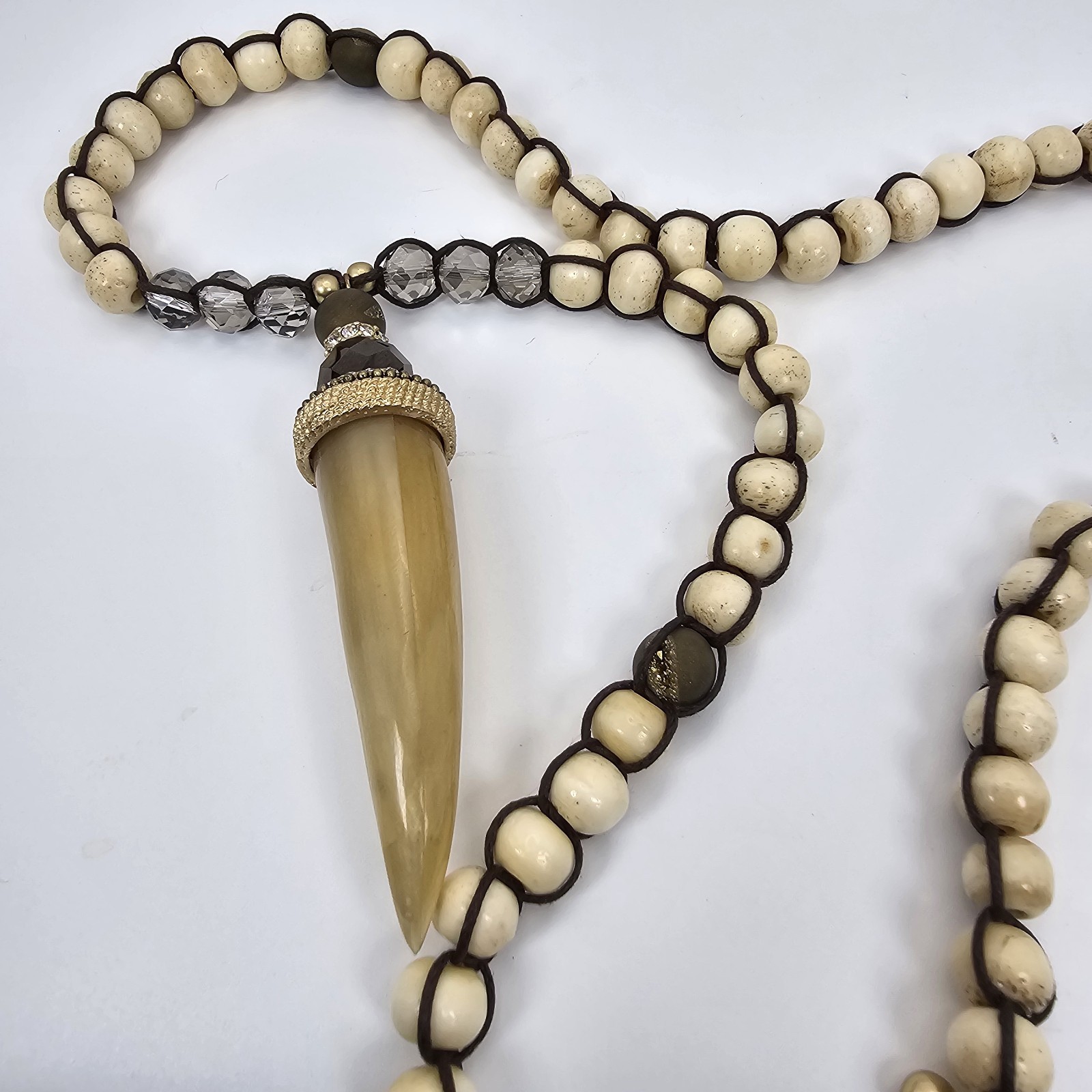 Soufeel Yuna Horn Pendant Necklace Boho Tribal Beaded Statement Jewelry New