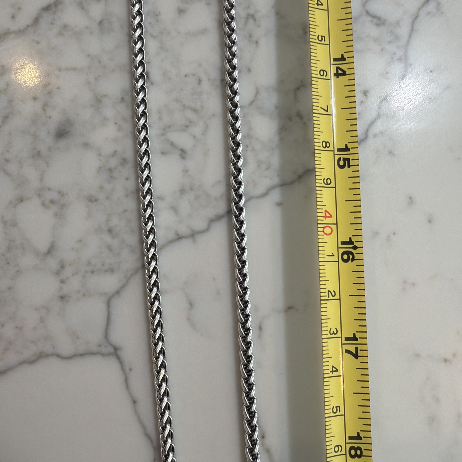 Lengthy Sterling Silver Chain 46” Multi Use Chain Very Strong And Attractive