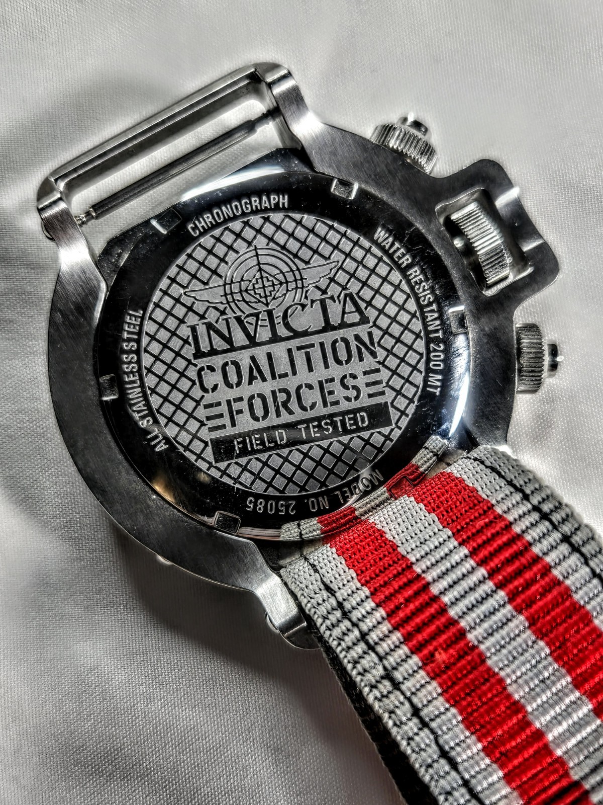 Invicta Coalition Forces Chronograph Date Quartz 200m Black Dial