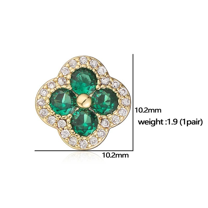 HECHENG,18K Gold-plated CZ Flower Shape Earings Women Romantic Jewlery Gift-US