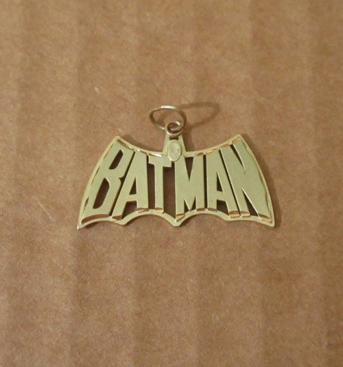 14K Yellow Gold Batman Charm Pendant Michael Anthony MA 1.3 Grams DC Comics