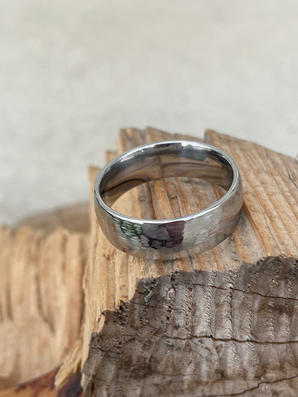 Polished Rugged Finish, Low Profile Dome, Titanium, 7mm, Made to Order