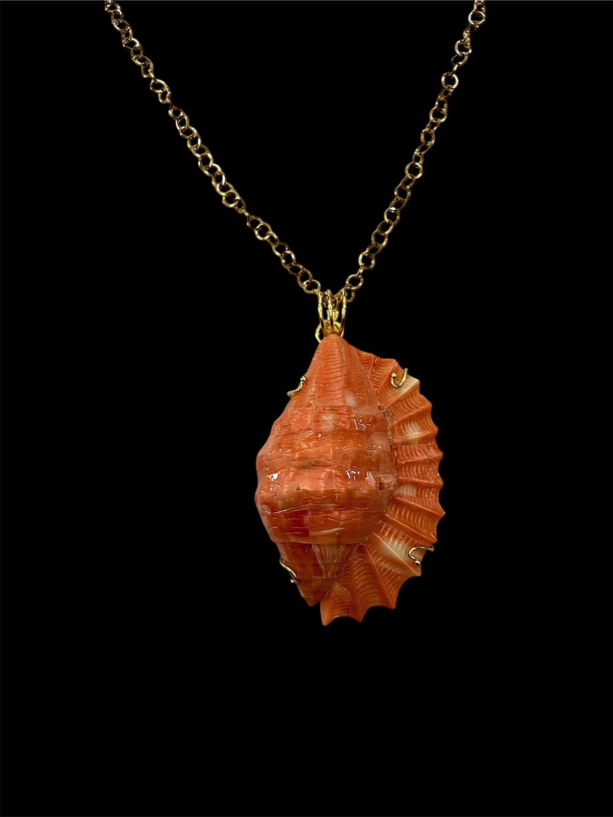 Cerasuolo Coral Pendant – Shell Shape – Crafts – 925 Silver