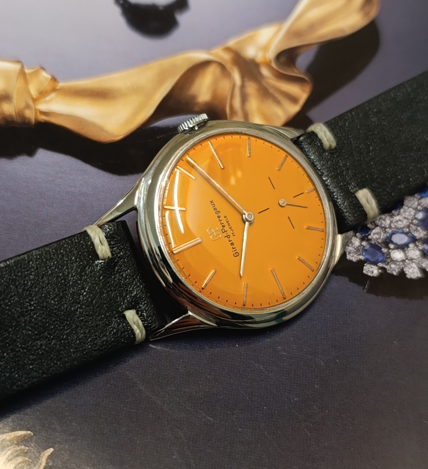 GENT´S GIRARD PERREGAUX ORANGE DIAL GP. 03 MOVEMENT JUMBO SIZE