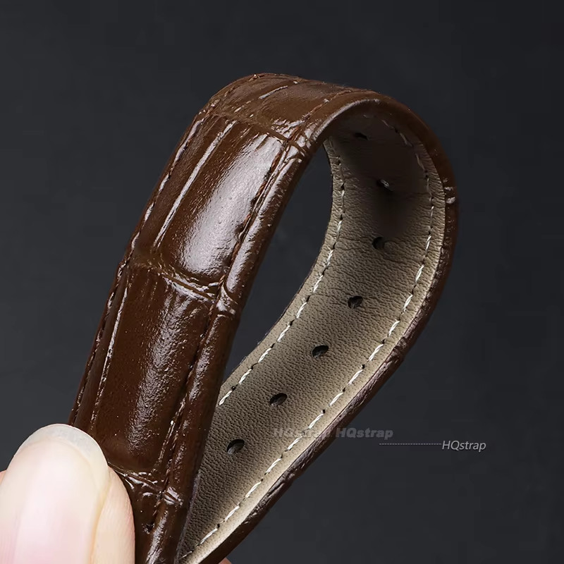 Genuine Leather Mens Watch Strap Band Brown Black 12mm 14mm 16mm 18mm 20mm 22mm