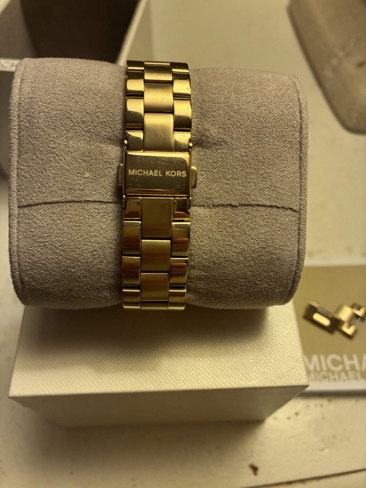 Michael Kors Mini Slim Runway MK3512 34mm Gold-Tone Women’s Wrist Watch