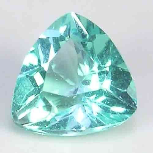 SPIRITUAL GEM NATURAL PEACOCK GREEN COLOR BRAZILIAN APATITE GEM – TRILLION CUT