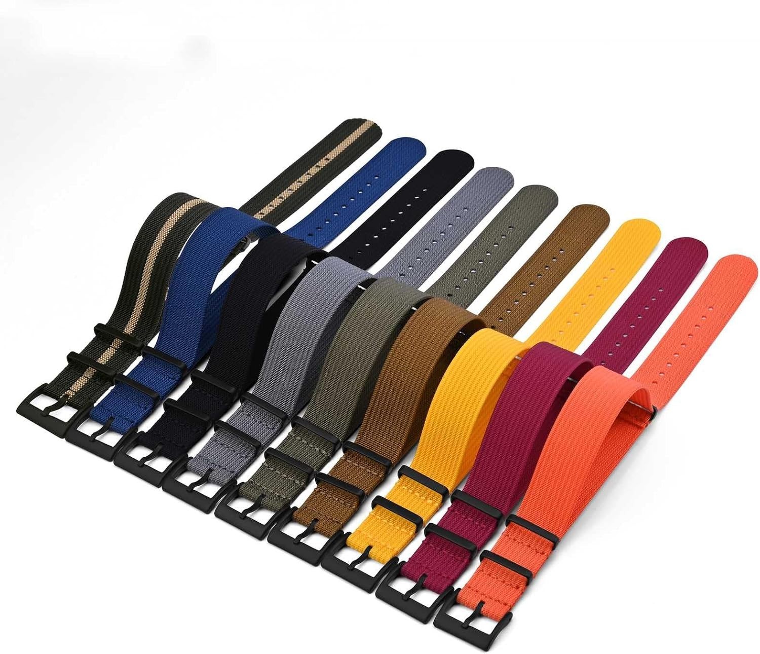 Lightweight & Breathable Nylon Watch Strap – Sizes 16mm to 22mm – Quick Install