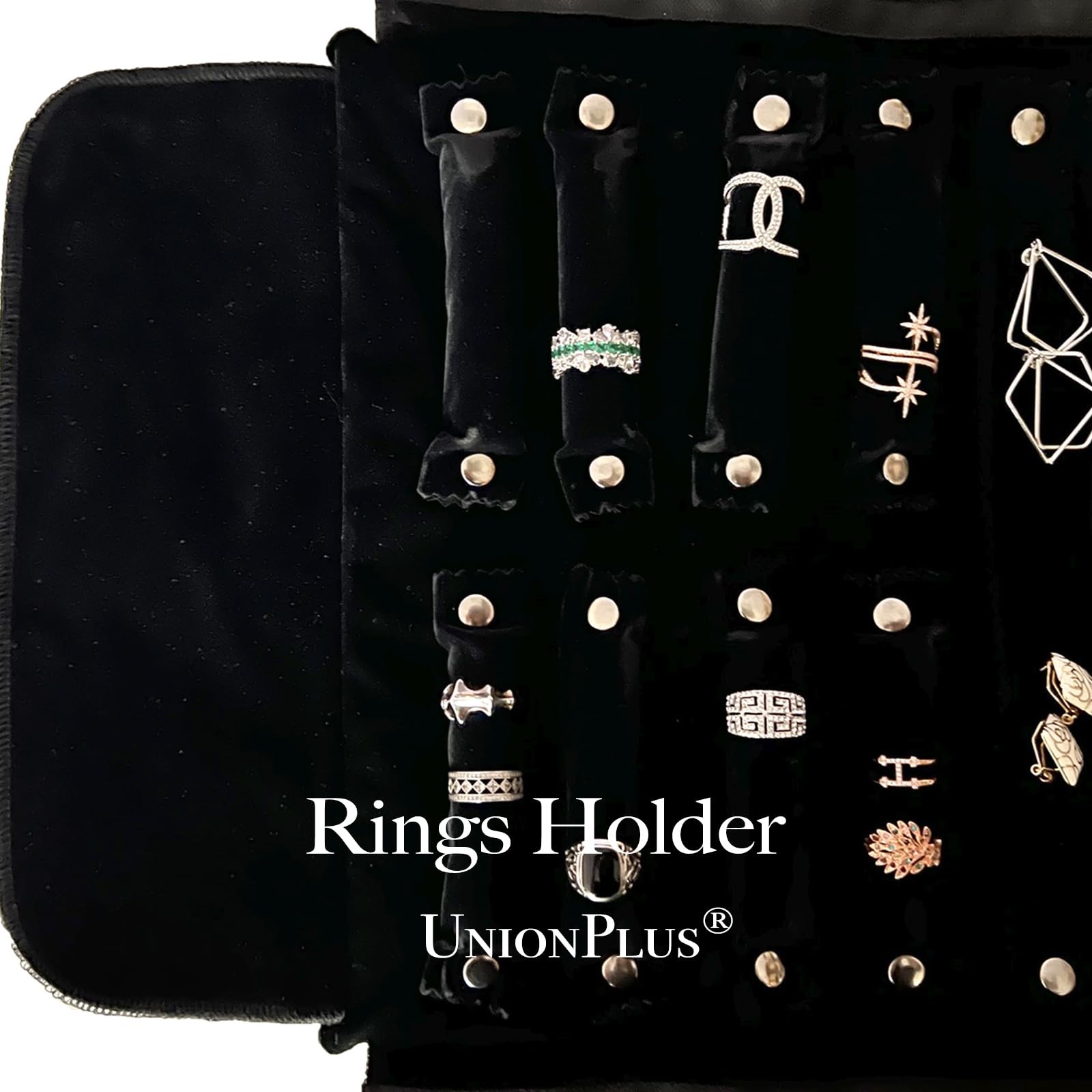 Velvet Travel Jewelry Case Roll Bag Organizer for Necklace Bracelet Earrings …