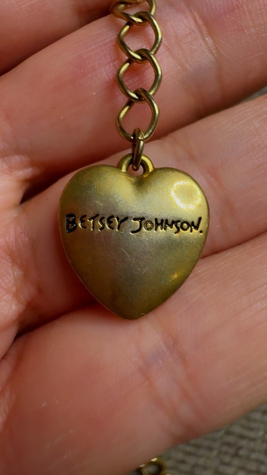 HUGE 🦞BETSEY JOHNSON Gold Tone Enamel Crystal Lobster OCharm Necklace🤩