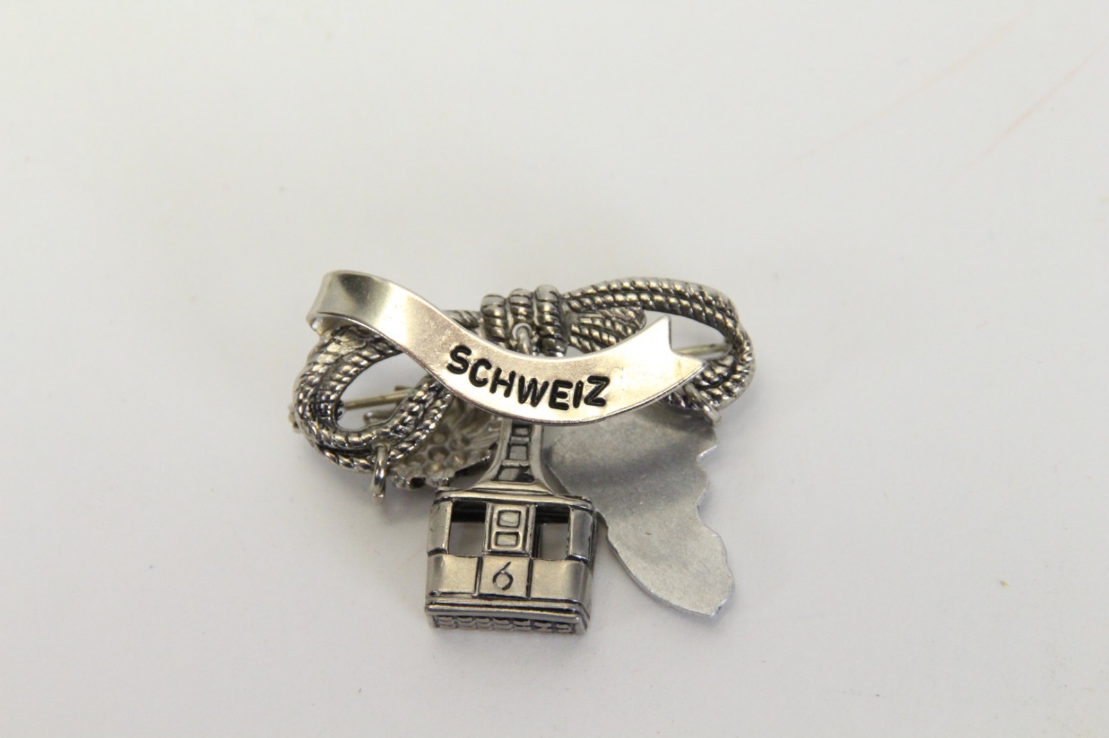 Switzerland Schweitz Summit Mountains Brooch 1.3″ L