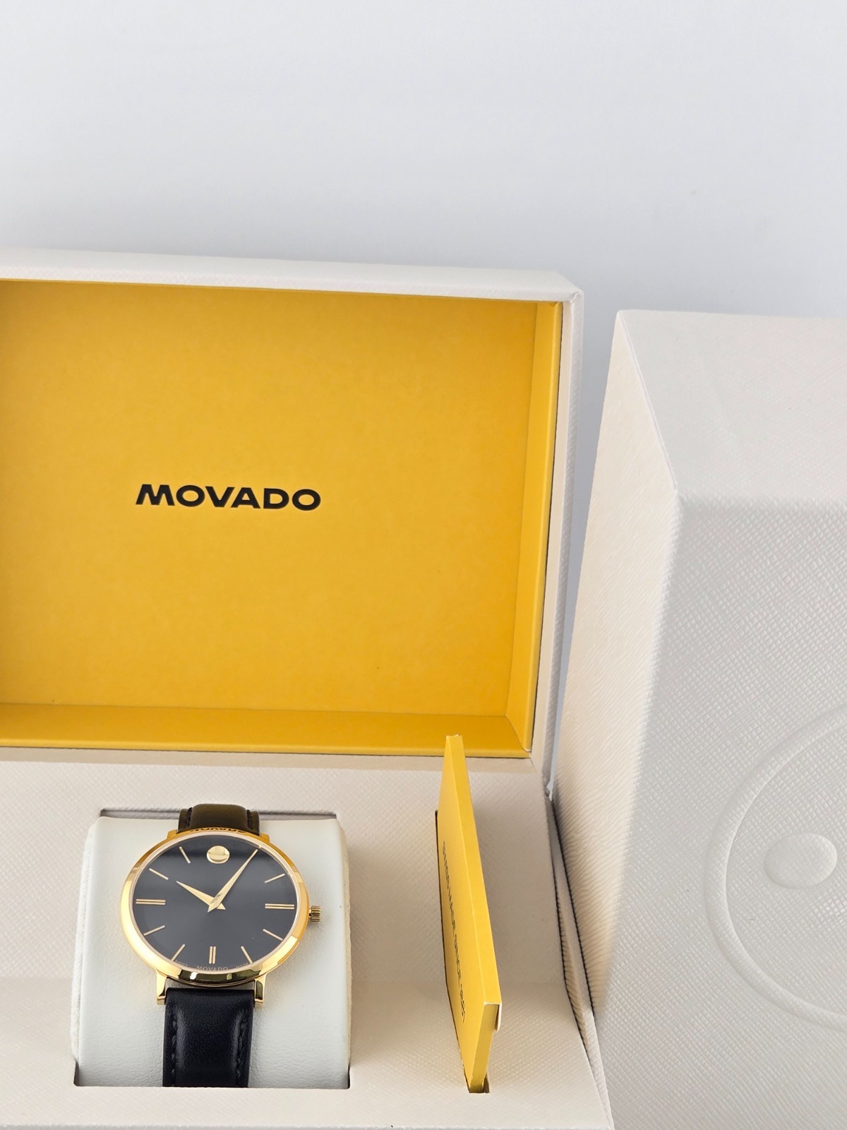 Movado Ultra Slim Women’s Black Dial Watch Refurbished – 0607091 ($795 MSRP)