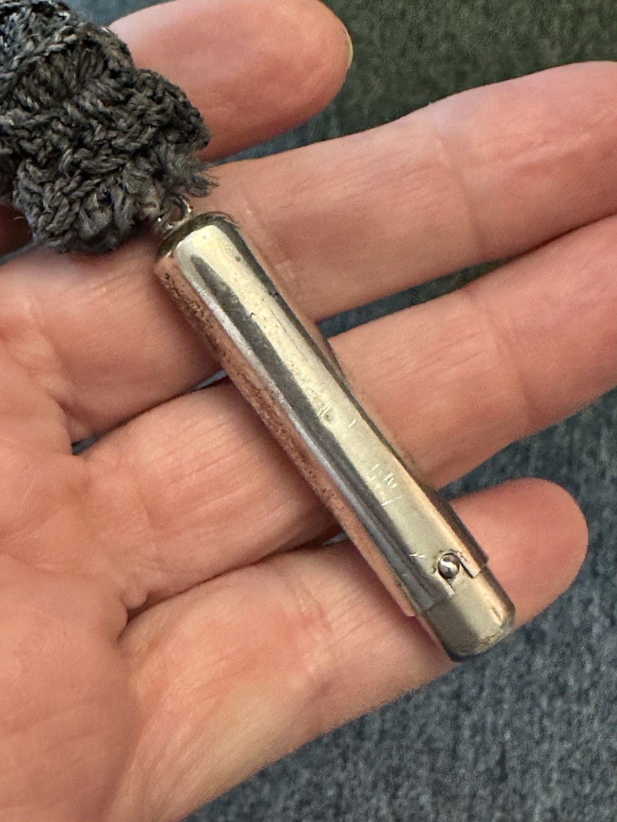 ART DECO NECKLACE WITH STERLING COMPACT/lipstick