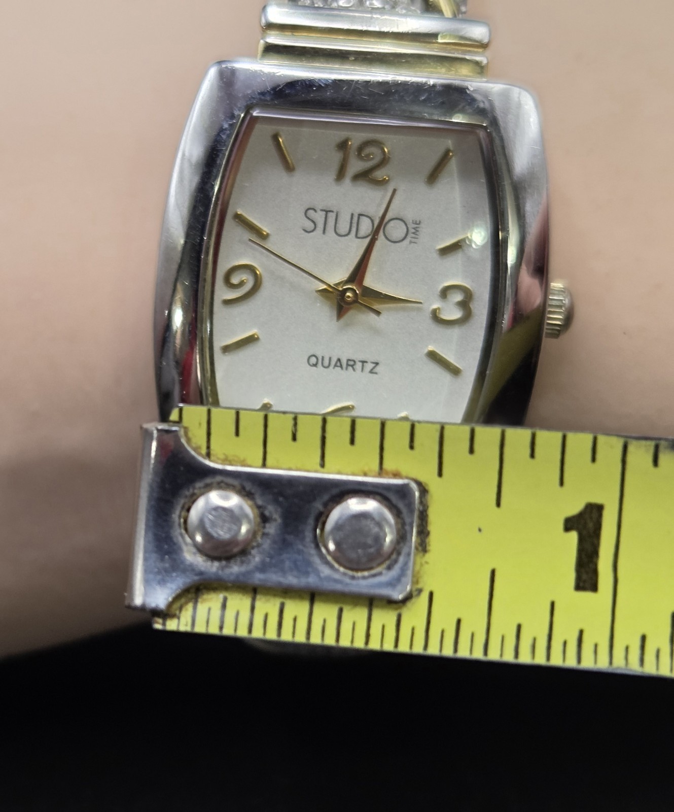 STUDIO Time STD950T Cuff Bracelet Quartz Analog Women’s Watch Sz. 6″ New Battery