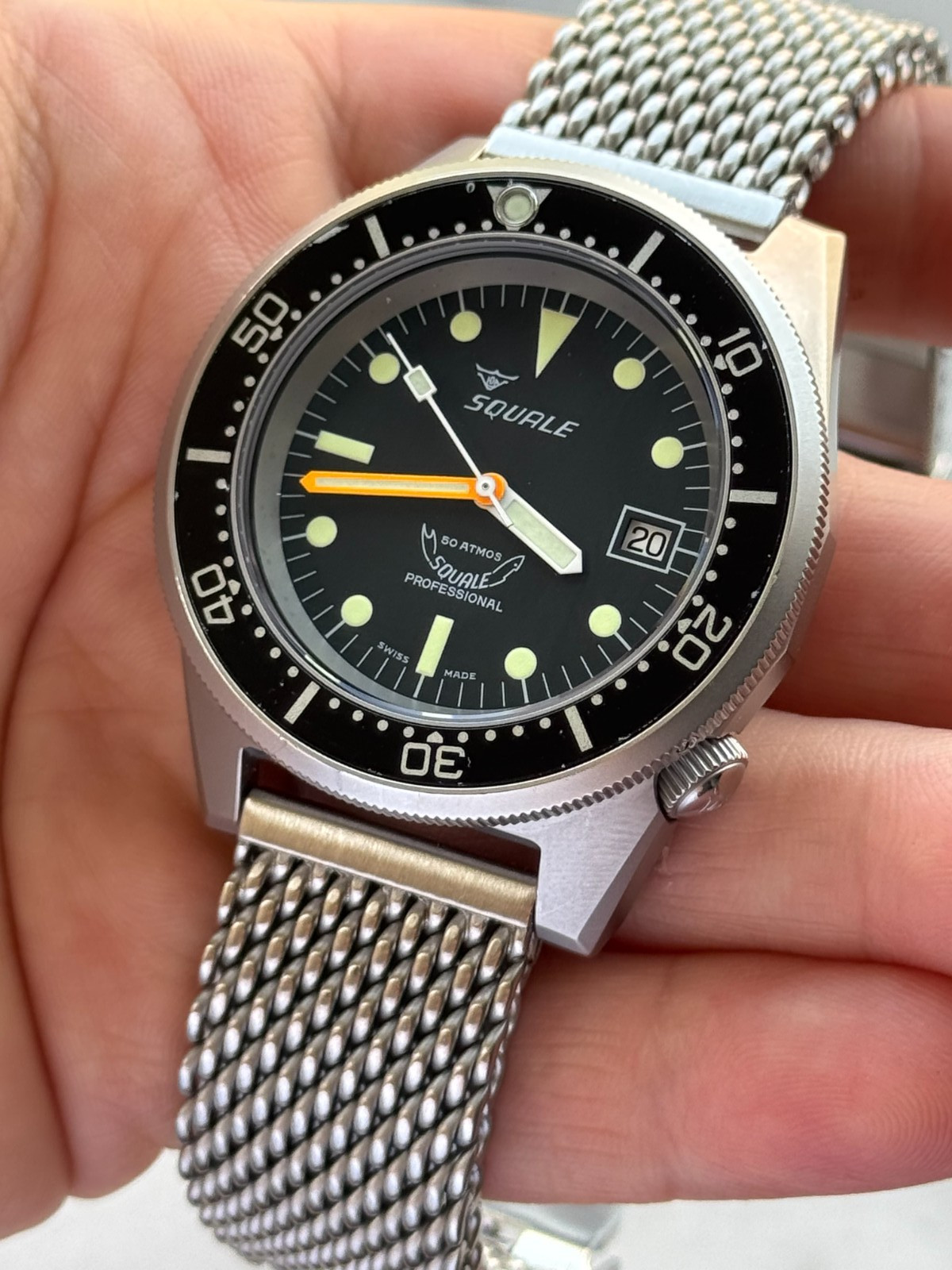Squale 1521 Professional Classic Diver Watch Automatic Mens 42mm Swiss Made