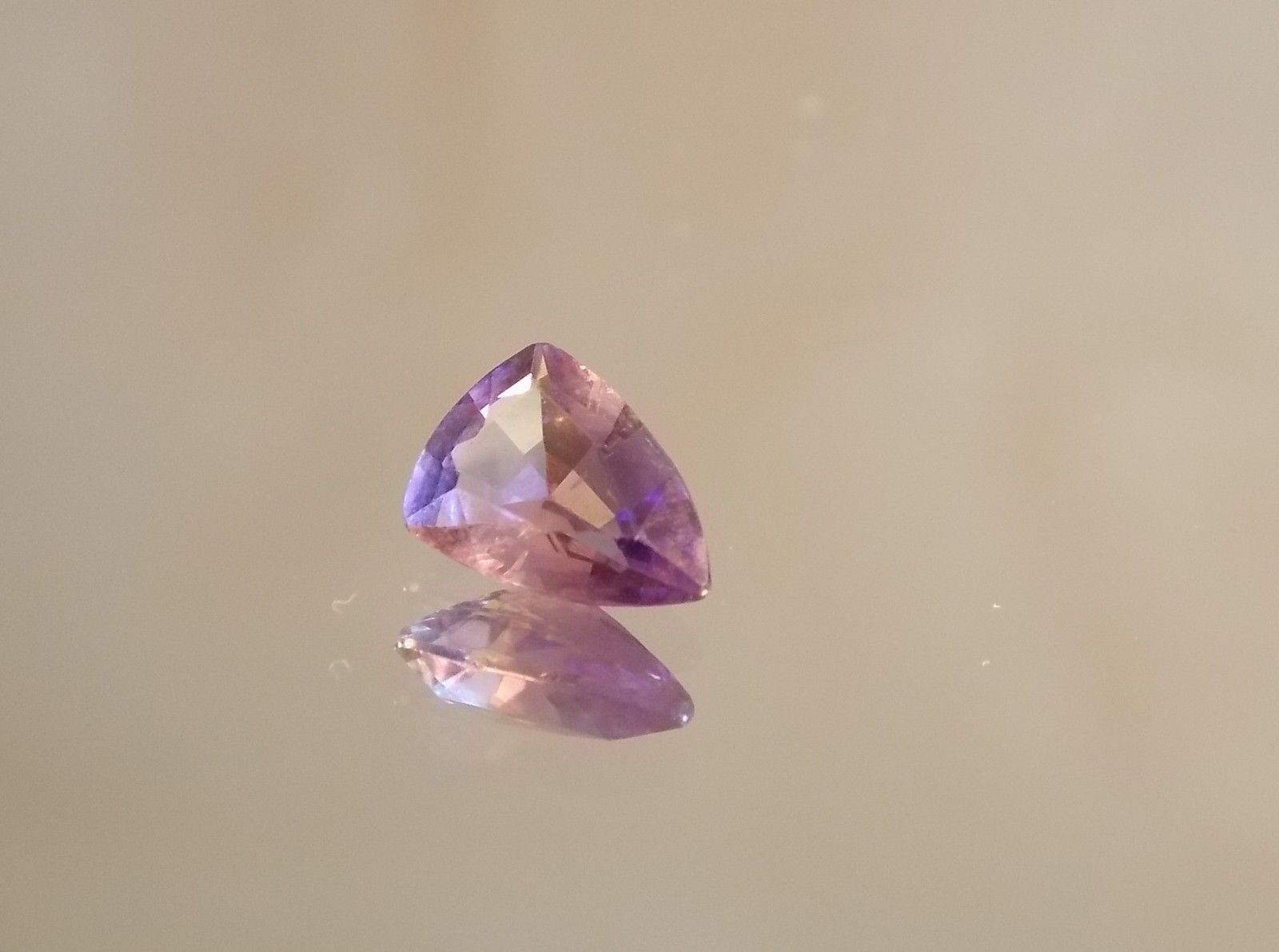 Purple Amethyst Gemstone .90 ct Carat 6×8 mm Triangle From Gold Jewelry