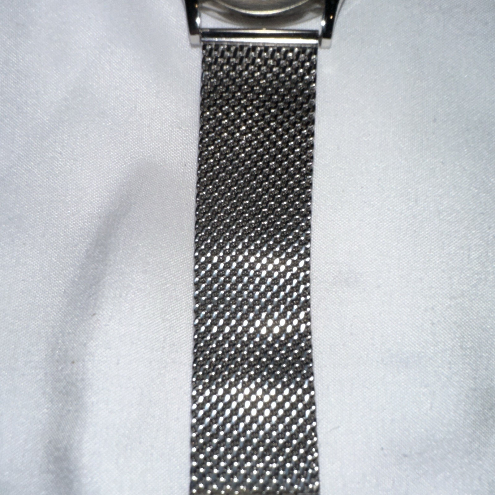 PAGANI DESIGN Quartz Chronograph Silver Dial Steel Mesh 100m WR 40-43.9mm