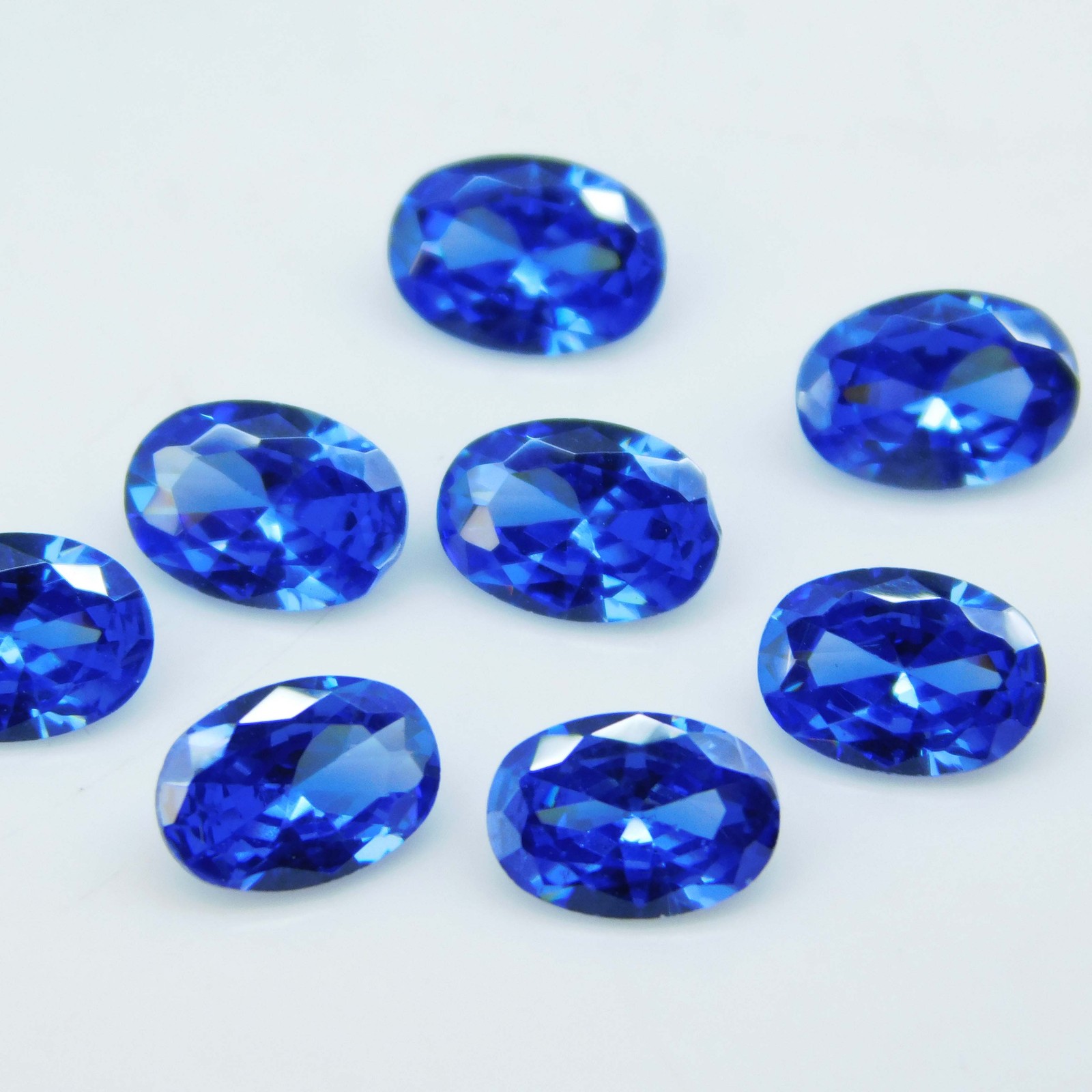 Lot of 30 Pcs 25.20 Ct Flawless Blue Sapphire 7×5 mm Oval Cut Jewelry Use