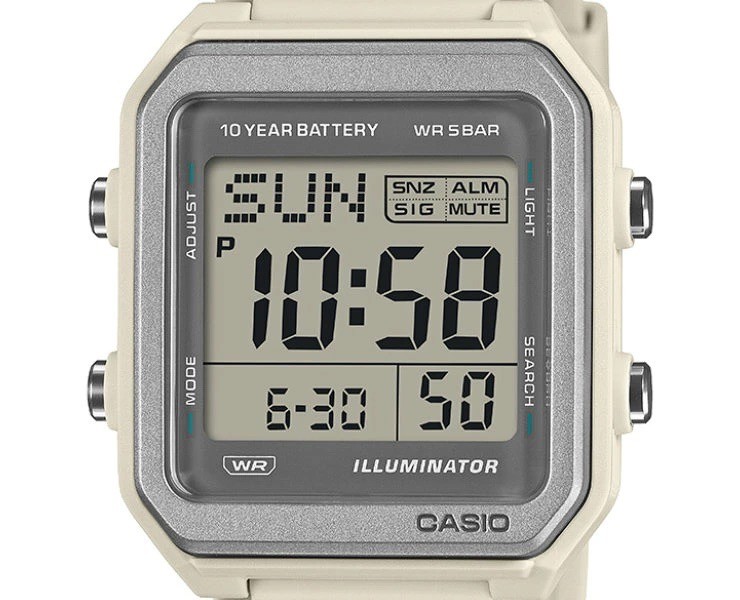 CASIO Collection STANDARD Watch W-221H-8AJF Ivory Unisex Japan First Shipping
