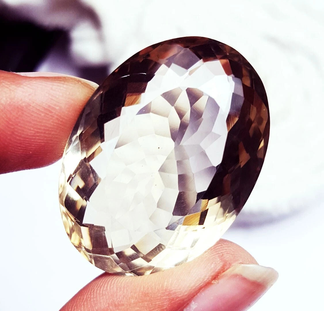 Loose Gemstone Natural Brazilian Smoky Quartz 66.40 Ct Certified With Free Gift