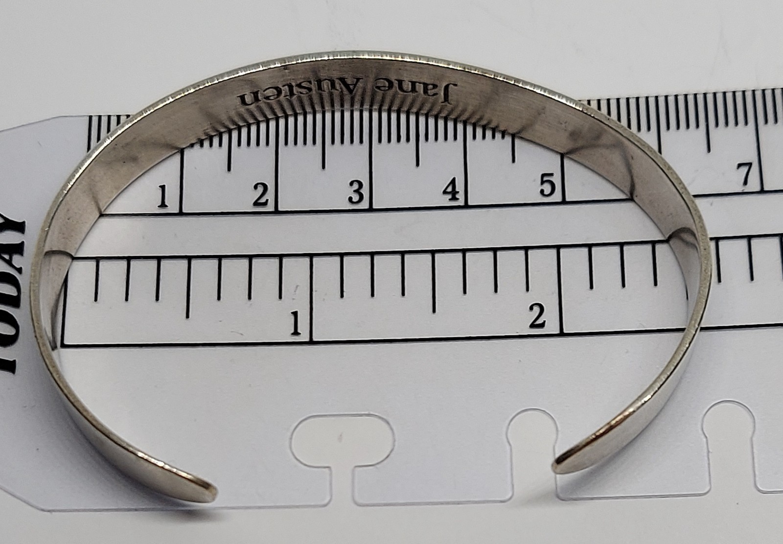 Laurel Elliott dvb Jane Austen Teach Us Cuff Sterling Silver Bracelet