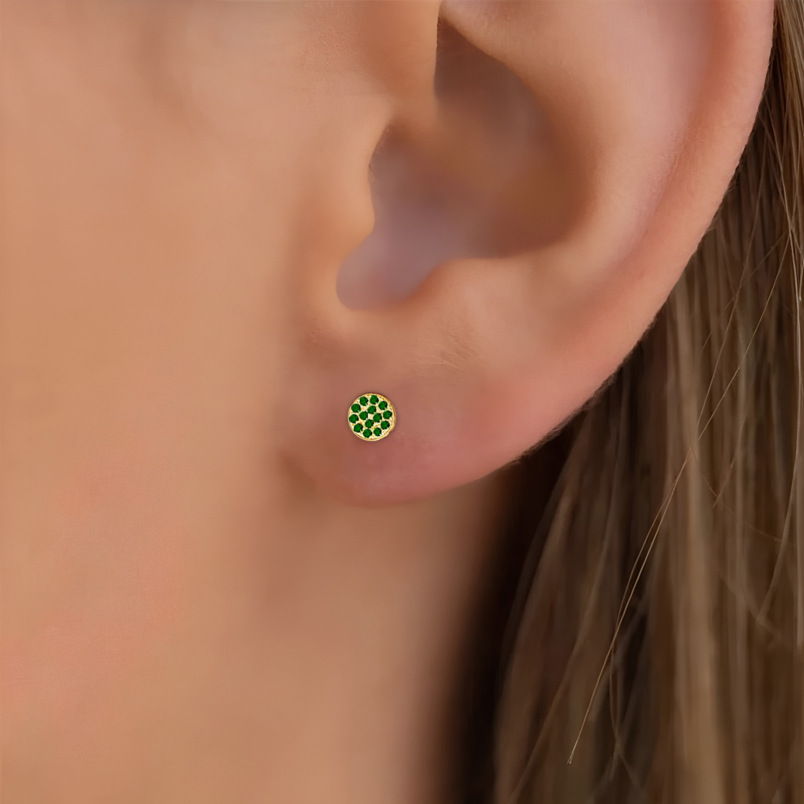 Birthstone Stud Earrings Stainless Steel Push Back CZ Women Girls Gift 12 Month