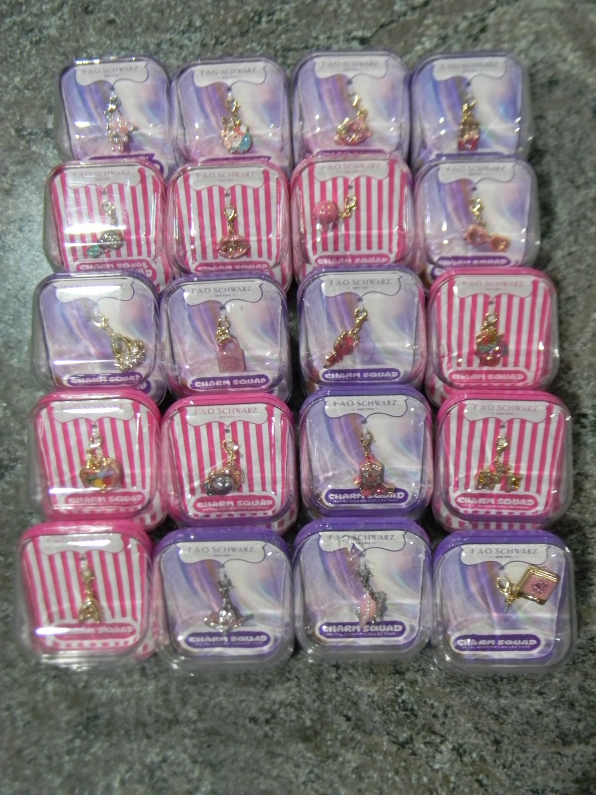 FAO Schwarz Charm Squad Lot of 20 Charms and 2 Charm Braclets