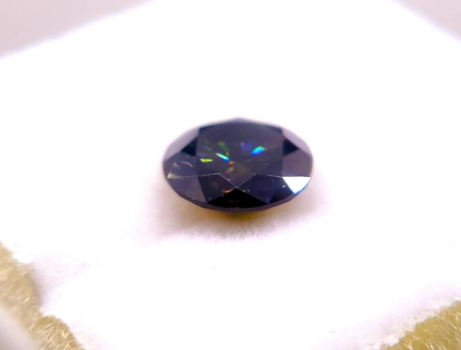 2.00 Carat Large Deep Blue Purple VS1 Round Brilliant Cut Lab Created Diamond
