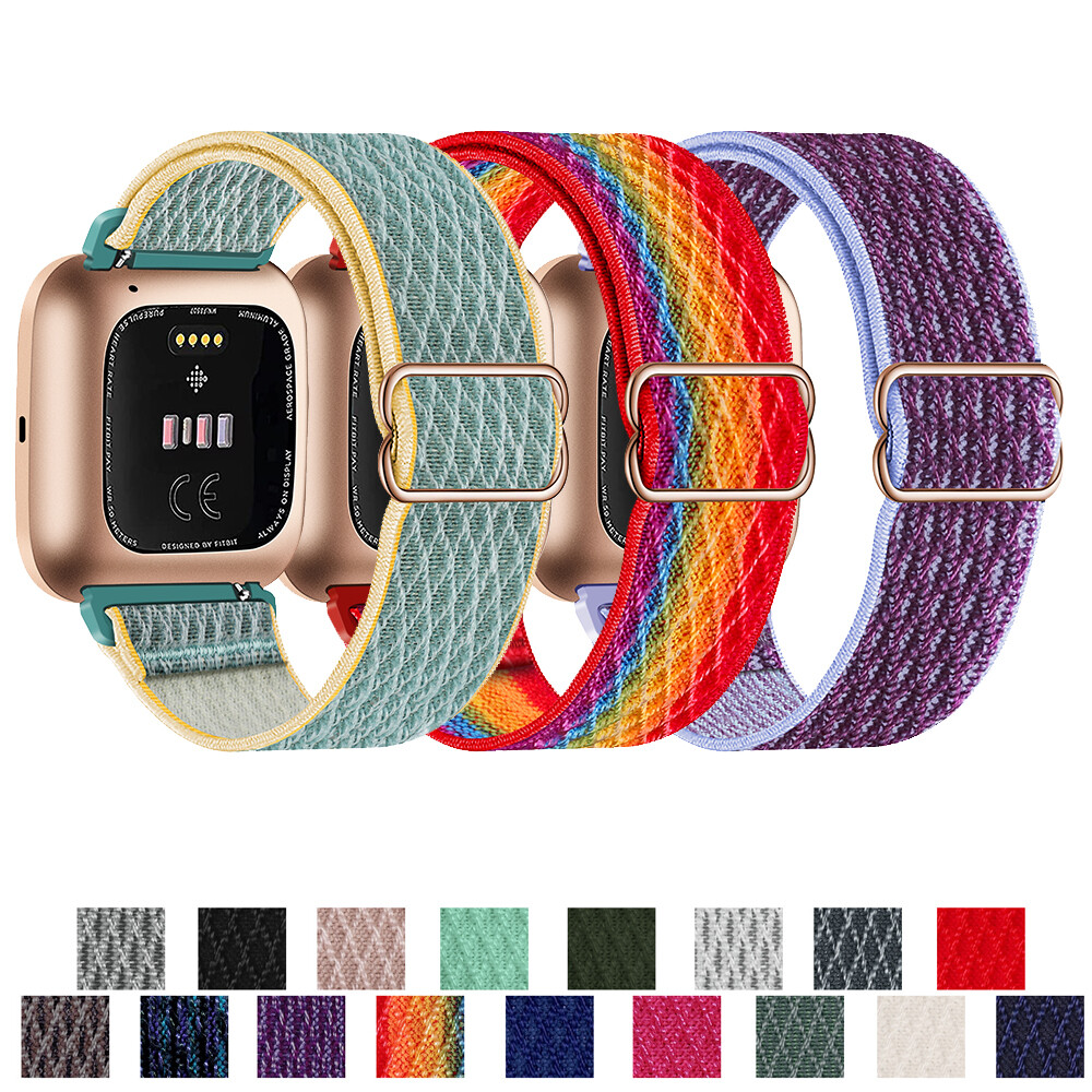 For Fitbit Versa / Versa 2 Nylon Fabric Wristband Wrist Bands Watch Band Strap