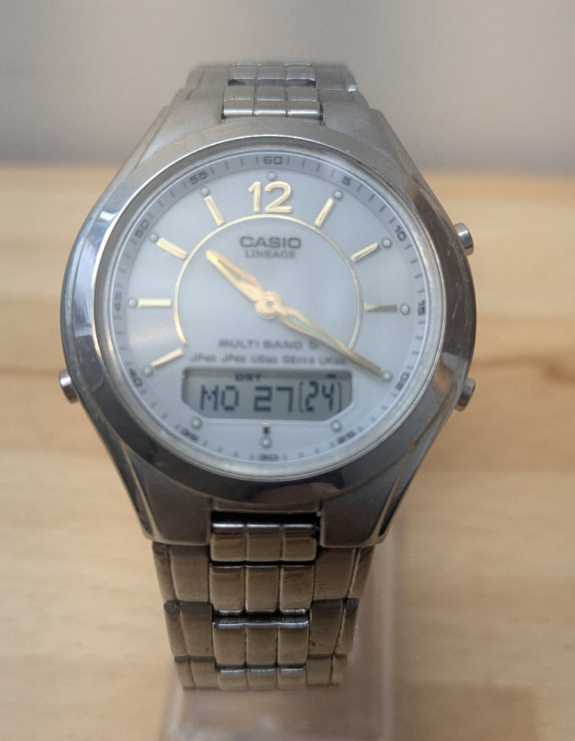 CASIO Linage LCW-M200 Radio-Controlled Solar Watch 38mm Wrist 18.5cm Grade B
