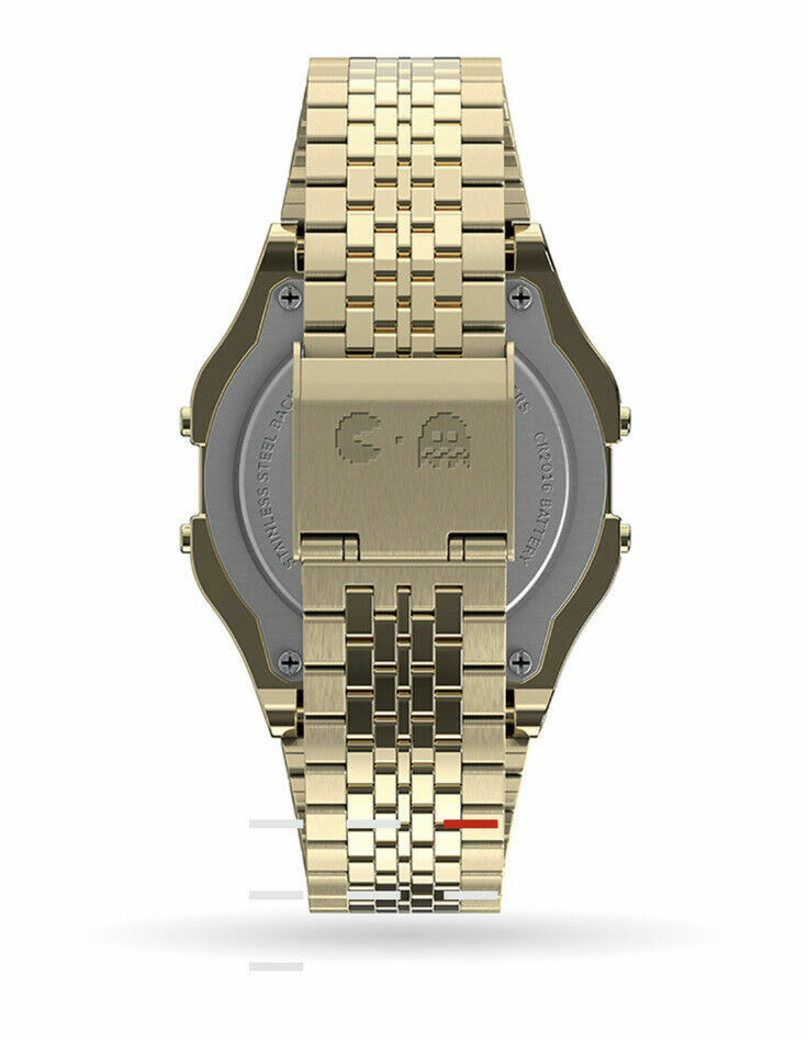 Timex T80 x PAC-MAN™ – 34mm Stainless Steel GOLD TONE Watch – BRAND NEW RARE!