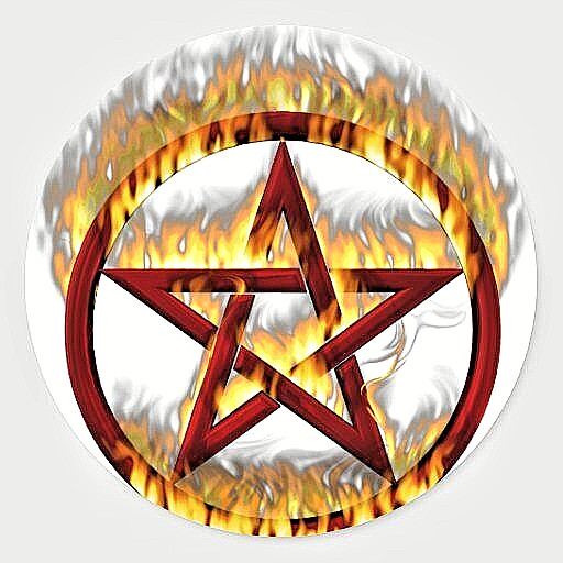 PENTAGRAM PAGAN STAR 1″ Large Round Pendant Charm Silver 20″ Necklace Women Men