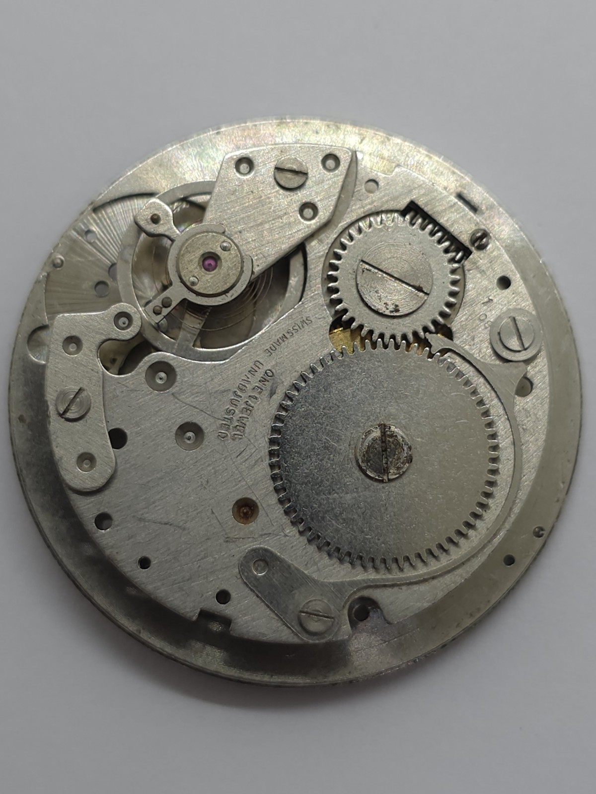 Vintage Watch Movement Cal. BFG 866 Main Spring Wheels Parts